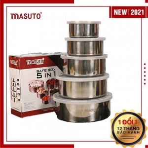 Bộ 5 hộp đựng thực phẩm Inox cao cấp 5in1 Công Nghệ Nhật Bản